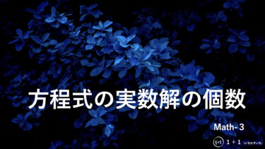 ６−２５　方程式の実数解の個数