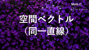 ２-２　空間ベクトル（同一直線）